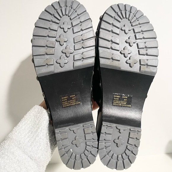 MUDD Vintage Y2K 90s Rosey Black Mule Clog Platform Chunky Slide Studded Shoe - Picture 10 of 11